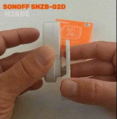 animated image of the magnetic wall support of the zigbe sonoff module SNZB-02D